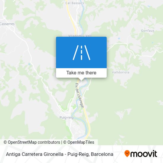 Antiga Carretera Gironella - Puig-Reig map