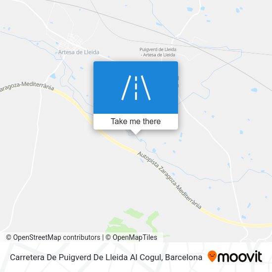 Carretera De Puigverd De Lleida Al Cogul map