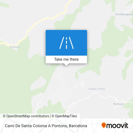Camí De Santa Coloma A Pontons map