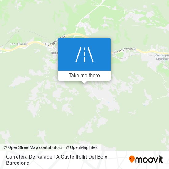 Carretera De Rajadell A Castellfollit Del Boix map