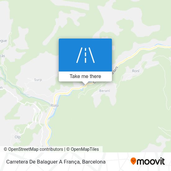 Carretera De Balaguer A França map