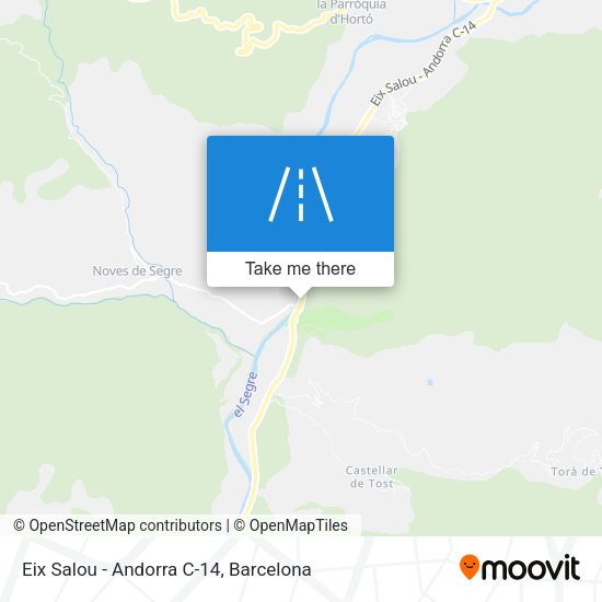 Eix Salou - Andorra C-14 map