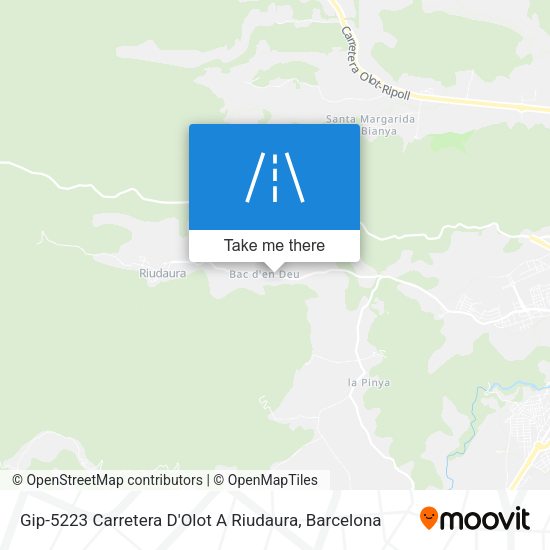 Gip-5223 Carretera D'Olot A Riudaura map