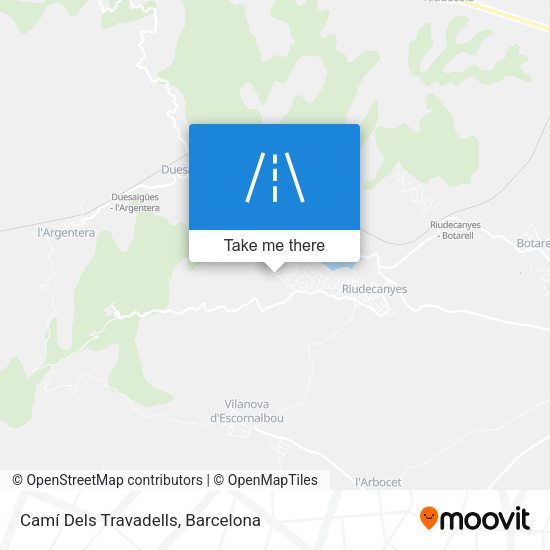Camí Dels Travadells map