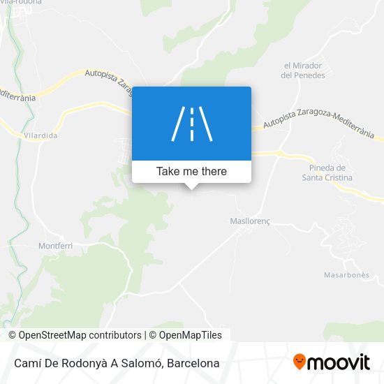 Camí De Rodonyà A Salomó map