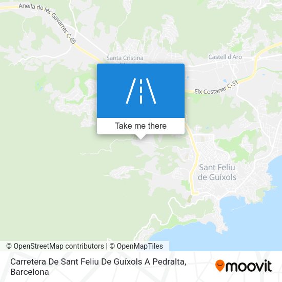 Carretera De Sant Feliu De Guíxols A Pedralta map