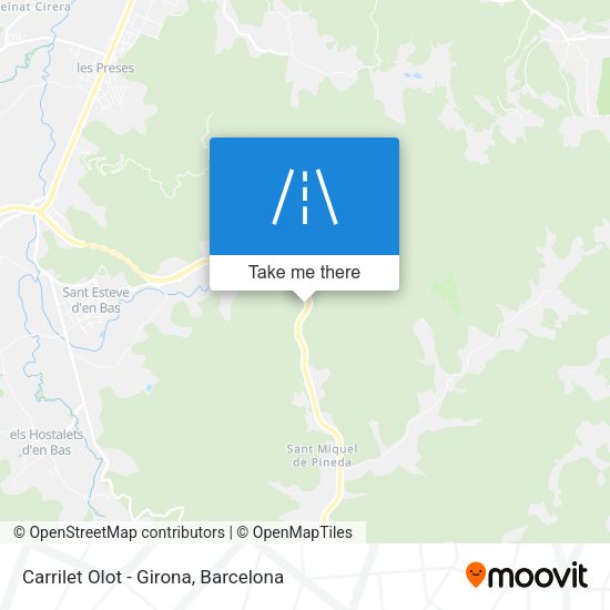 Carrilet Olot - Girona map