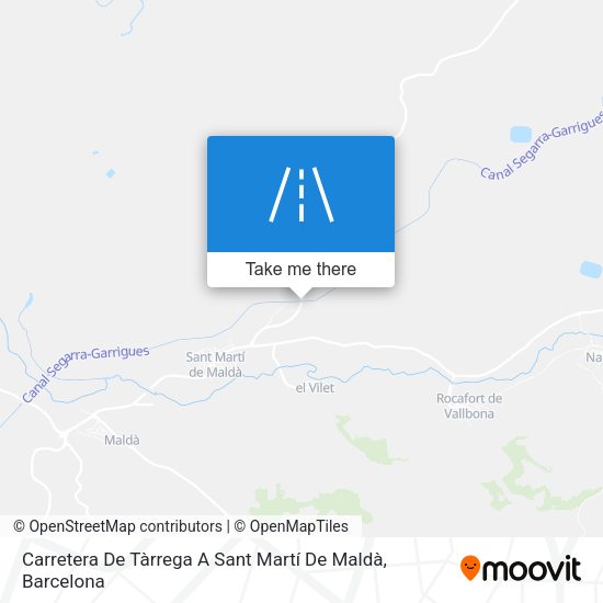 Carretera De Tàrrega A Sant Martí De Maldà map