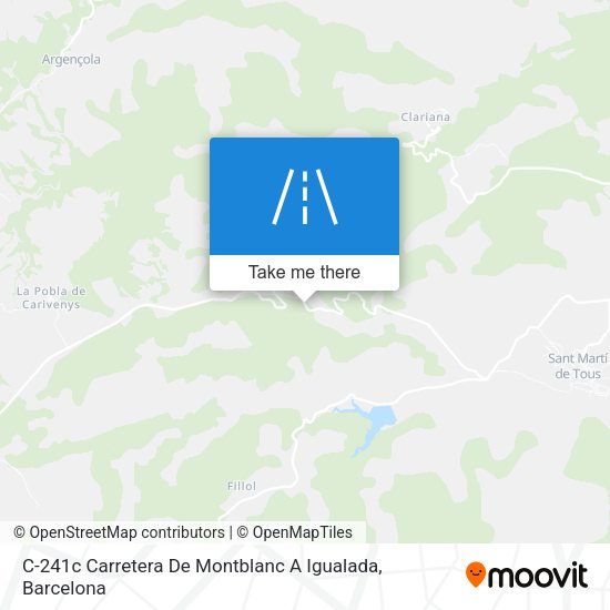 C-241c Carretera De Montblanc A Igualada map