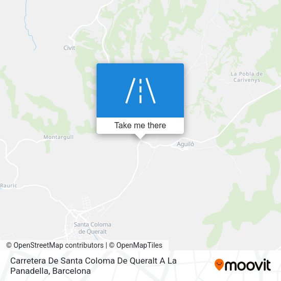 Carretera De Santa Coloma De Queralt A La Panadella map