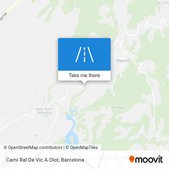 Camí Ral De Vic A Olot map