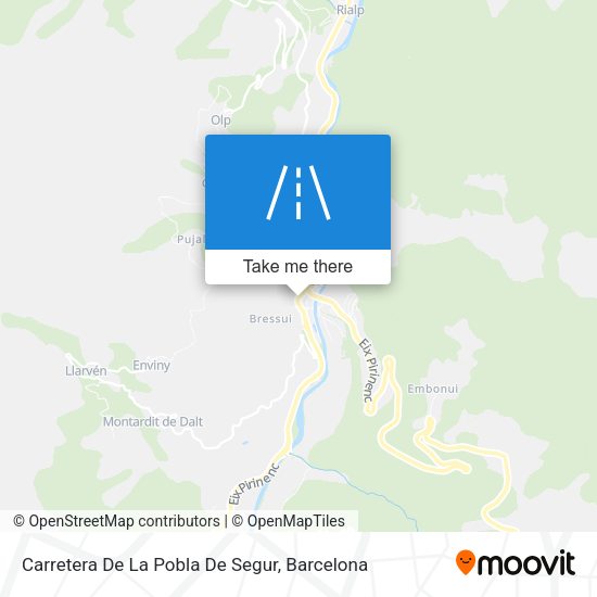 Carretera De La Pobla De Segur map