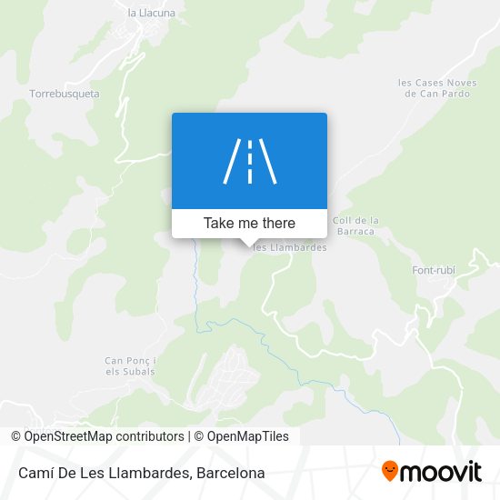Camí De Les Llambardes map
