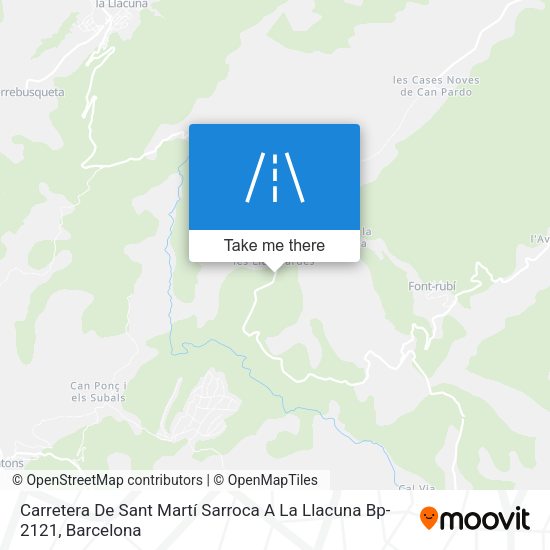 Carretera De Sant Martí Sarroca A La Llacuna Bp-2121 map