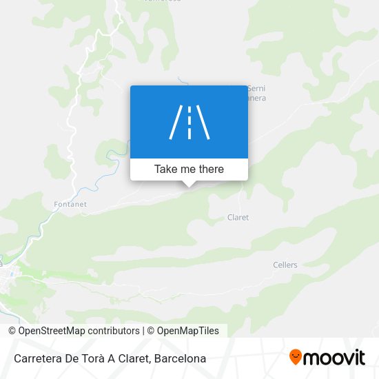 Carretera De Torà A Claret map