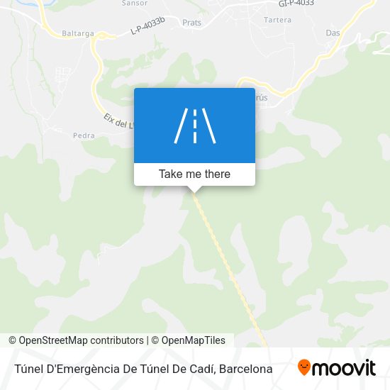 Túnel D'Emergència De Túnel De Cadí map