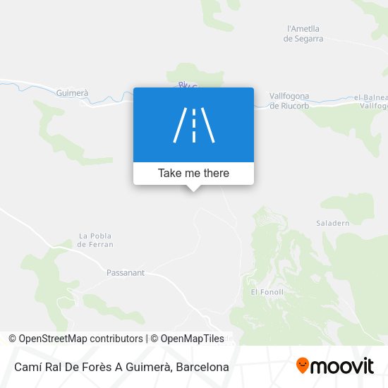 Camí Ral De Forès A Guimerà map