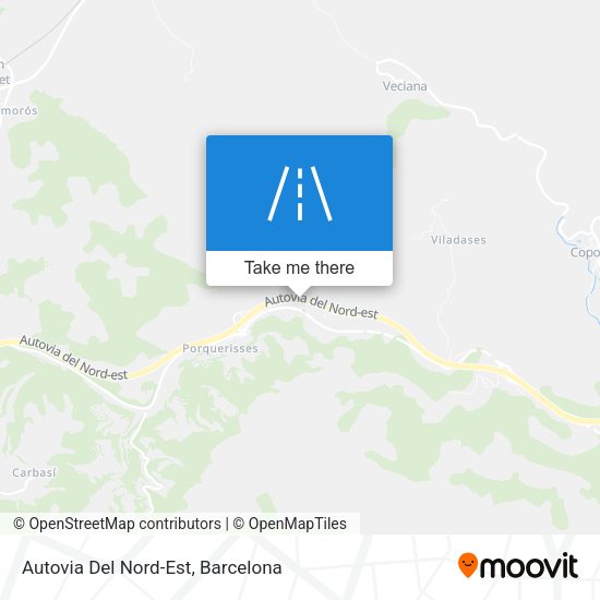 Autovia Del Nord-Est map