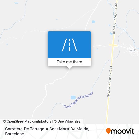Carretera De Tàrrega A Sant Martí De Maldà map