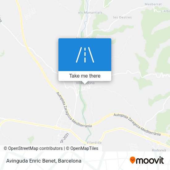 Avinguda Enric Benet map