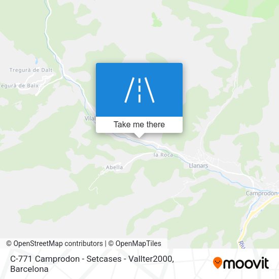 C-771 Camprodon - Setcases - Vallter2000 map