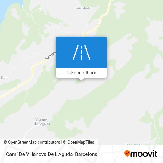 Camí De Villanova De L'Aguda map