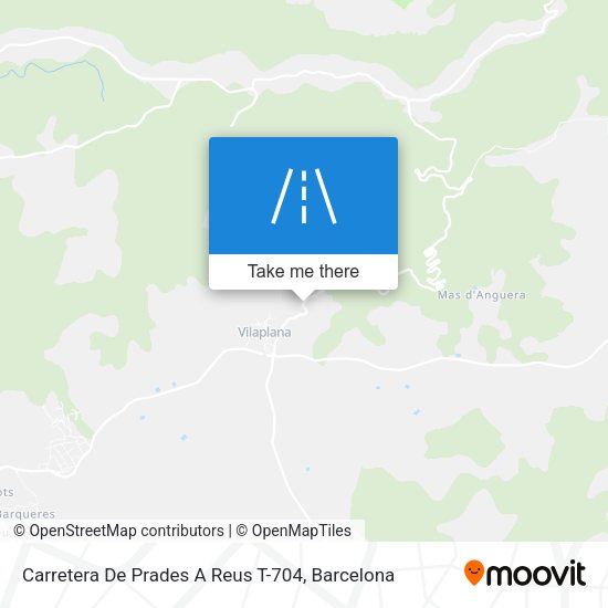 Carretera De Prades A Reus T-704 map