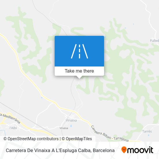Carretera De Vinaixa A L'Espluga Calba map