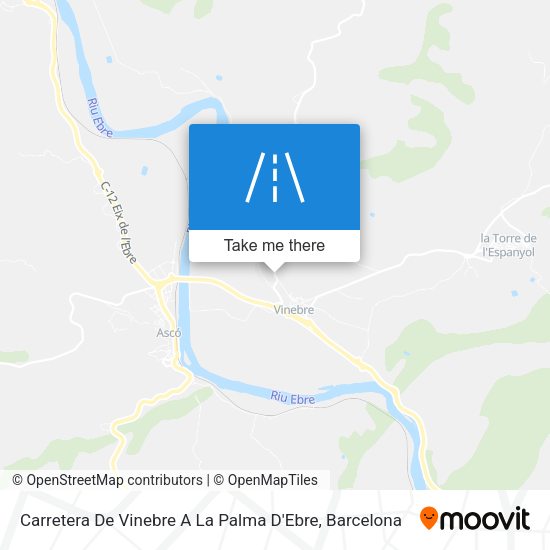 Carretera De Vinebre A La Palma D'Ebre map