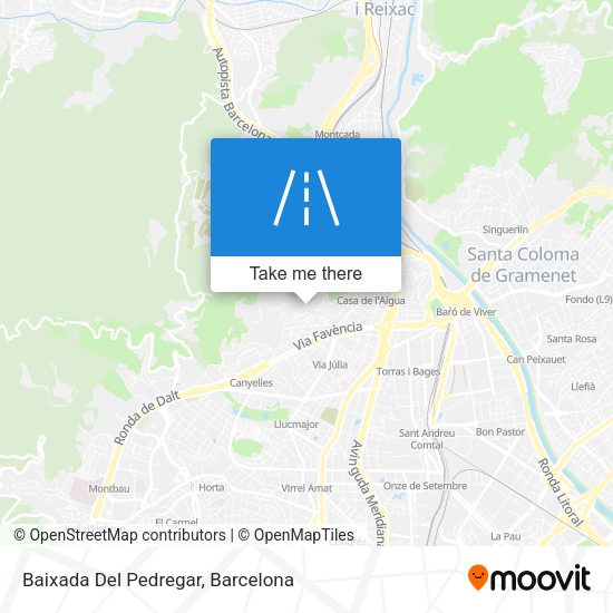Baixada Del Pedregar map
