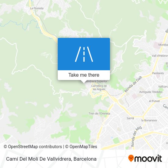 Camí Del Molí De Vallvidrera map
