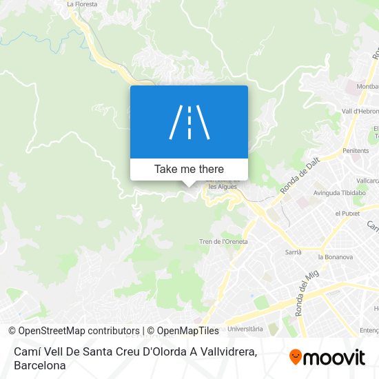 Camí Vell De Santa Creu D'Olorda A Vallvidrera map