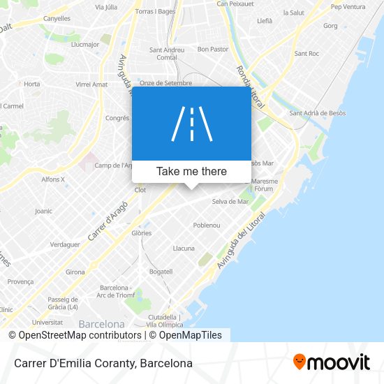 Carrer D'Emilia Coranty map