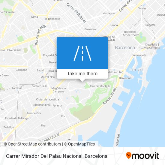 mapa Carrer Mirador Del Palau Nacional