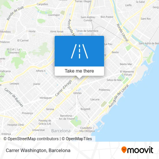 Carrer Washington map