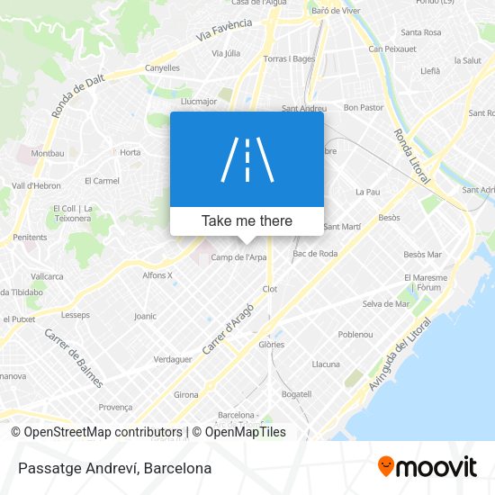 Passatge Andreví map