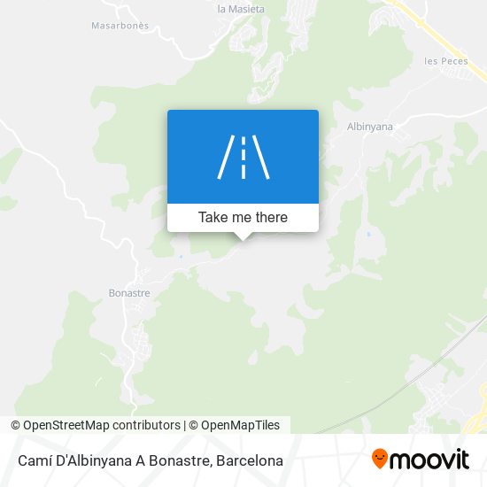 Camí D'Albinyana A Bonastre map
