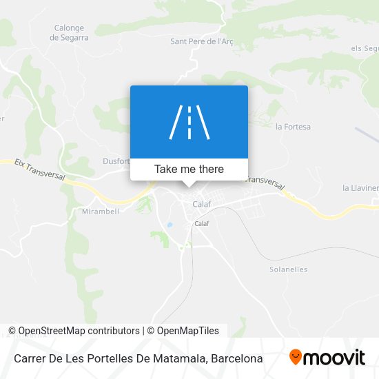 Carrer De Les Portelles De Matamala map
