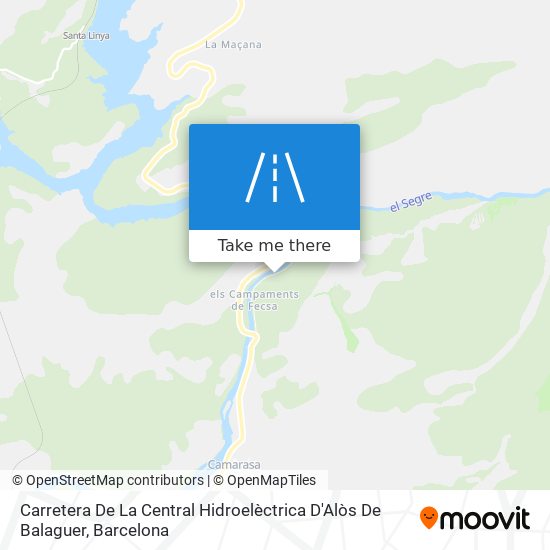 Carretera De La Central Hidroelèctrica D'Alòs De Balaguer map