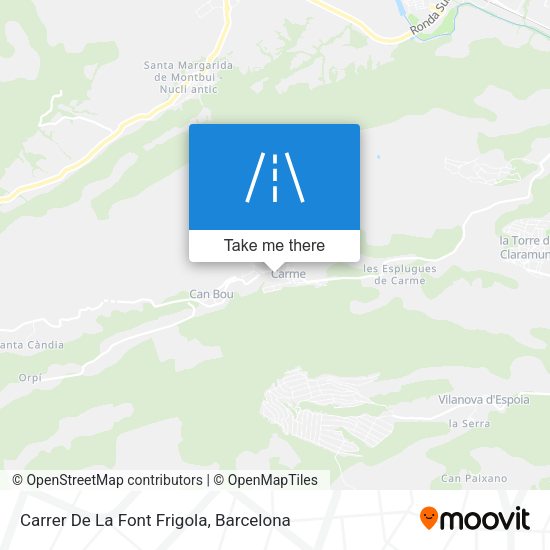 Carrer De La Font Frigola map