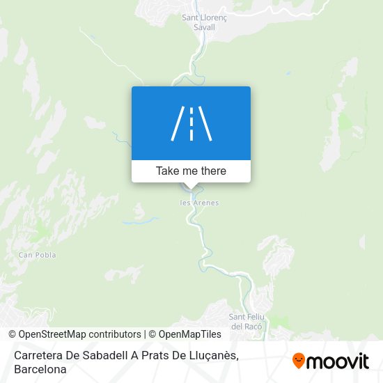 Carretera De Sabadell A Prats De Lluçanès map
