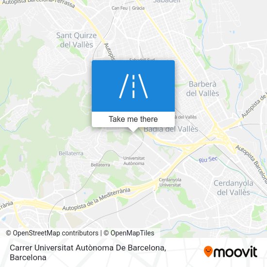 Carrer Universitat Autònoma De Barcelona map