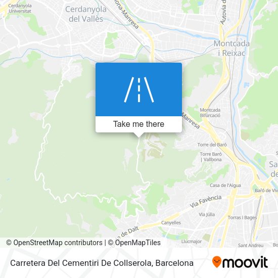 Carretera Del Cementiri De Collserola map