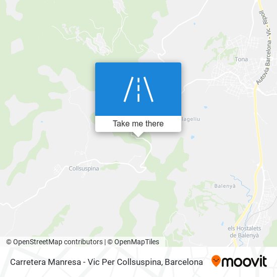 Carretera Manresa - Vic Per Collsuspina map