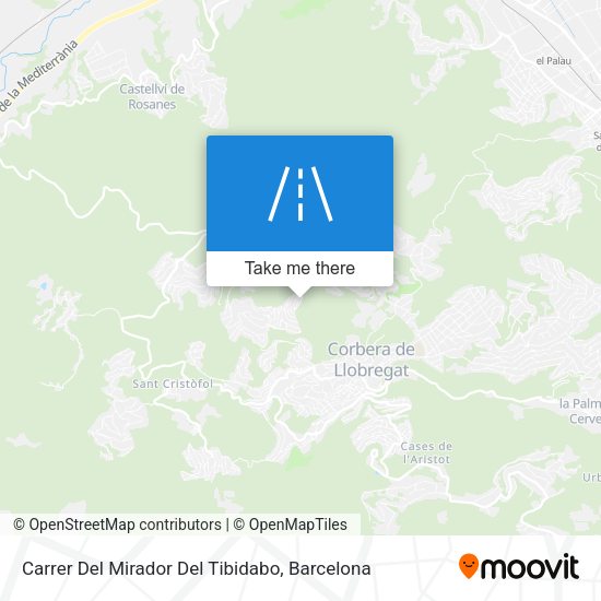 Carrer Del Mirador Del Tibidabo map