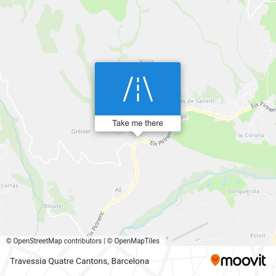 Travessia Quatre Cantons map