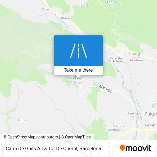 Camí De Guils A La Tor De Querol map