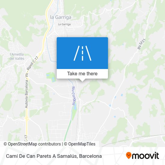 Camí De Can Parets A Samalús map
