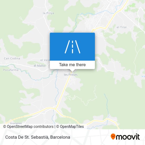 Costa De St. Sebastià map
