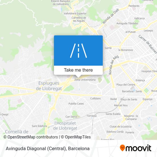 Avinguda Diagonal (Central) map